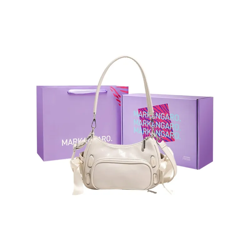 MARKANGARO PU Portable Underarm Shoulder Bag Women's Blue/Purple/Pink/Black/White-35
