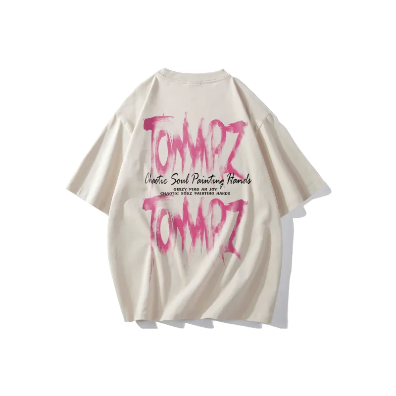 TONYKRZ T Shirts Unisex Light Beige Apricot-0