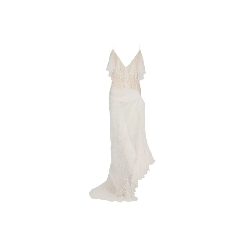 BALMAIN Slip Dress Women's White-0