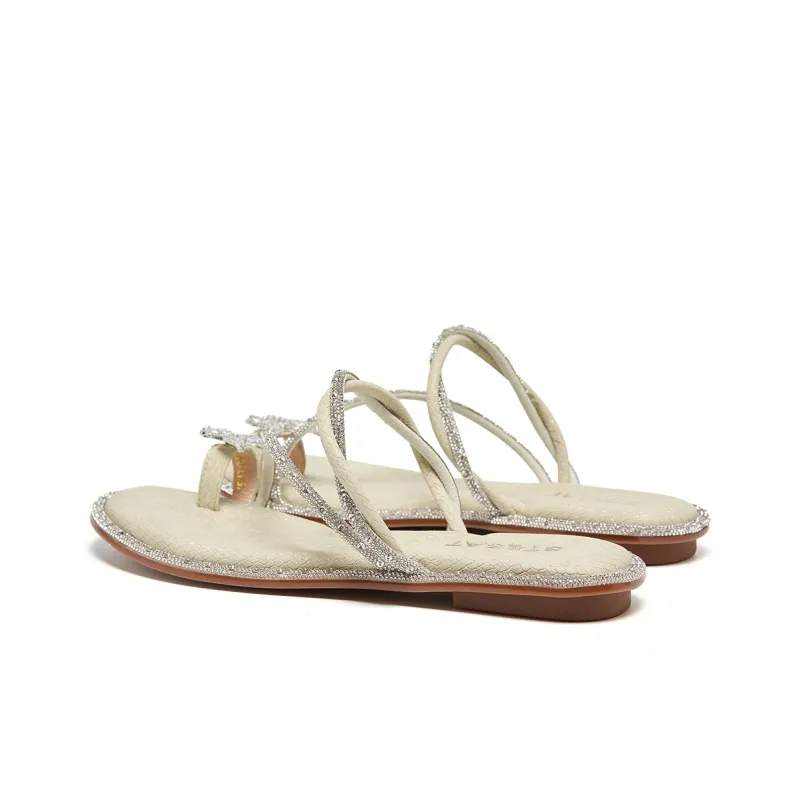 ST&SAT Rhinestone Quick Dry Antibacterial Massage Mule Sandals Women's-10