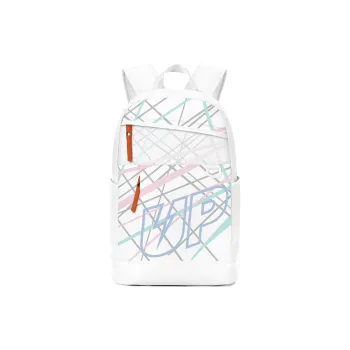 TURN UP Polyester Backpack Unisex White