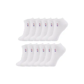 NBA Ankle Socks Unisex 12 Pack White