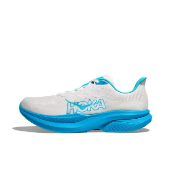 HOKA ONE ONE MACH 6 Anti Slip Wear Resistant Low Top Running Shoes Men's White Blue