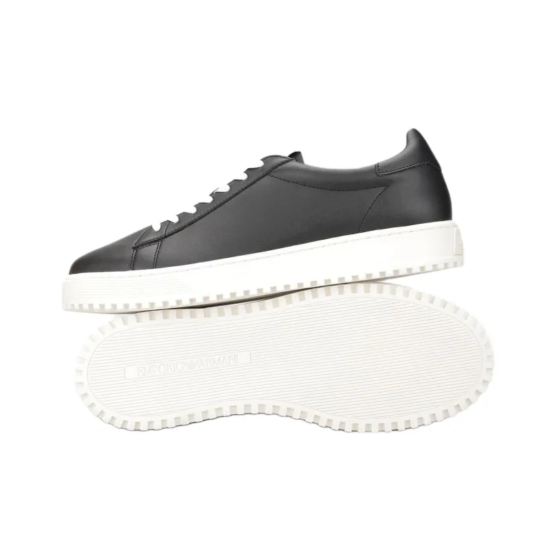 EMPORIO ARMANI Low Top Skateboard Shoes Men's Black-3