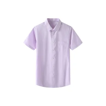 ARTSDON Shirts Men Light Purple Pattern