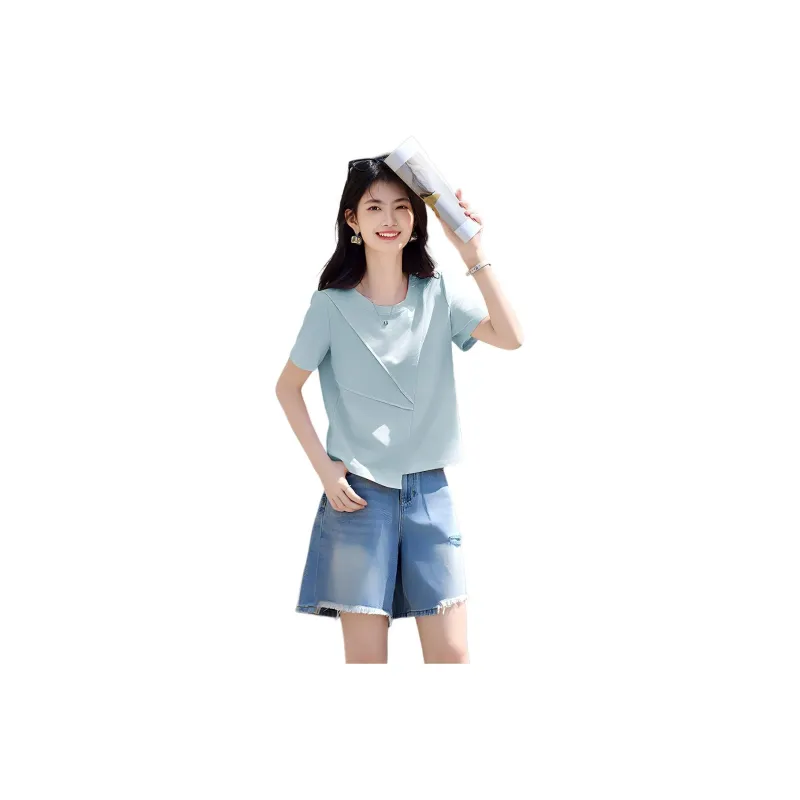 Flowers In Water Regular T Shirt Women's-0
