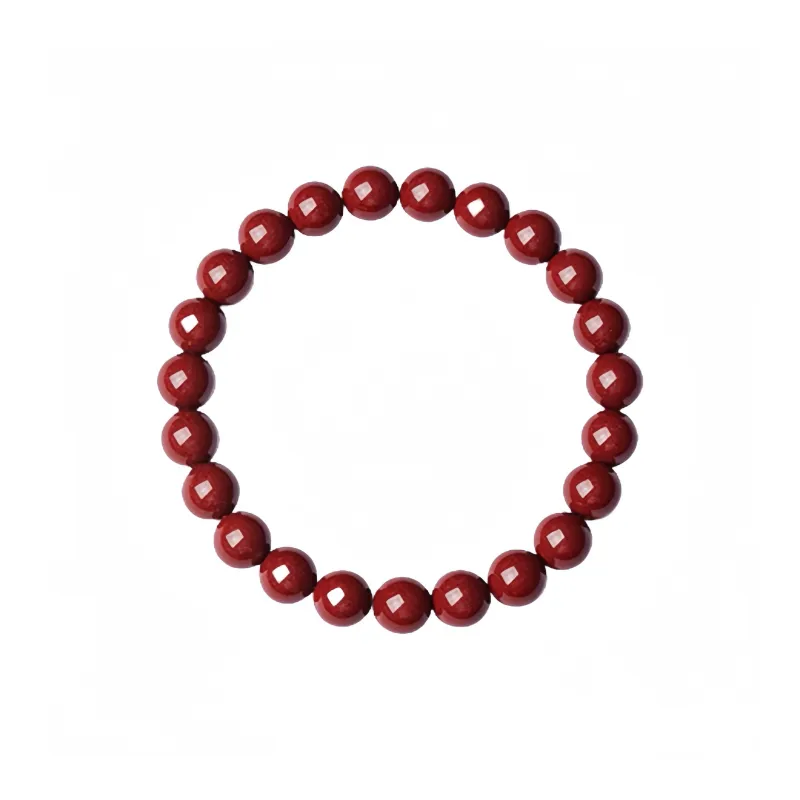 MY WORLD BEGINS AND ENDS WITH YOU Natural Cinnabar Bracelets Unisex-4