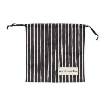 Marimekko Polyester Travel Storage Bag Unisex Black & White