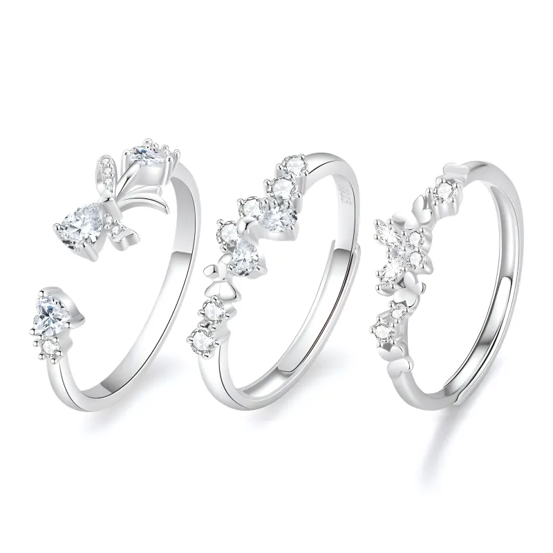 Central Fashion 925 Sterling Silver Rings Women's-20