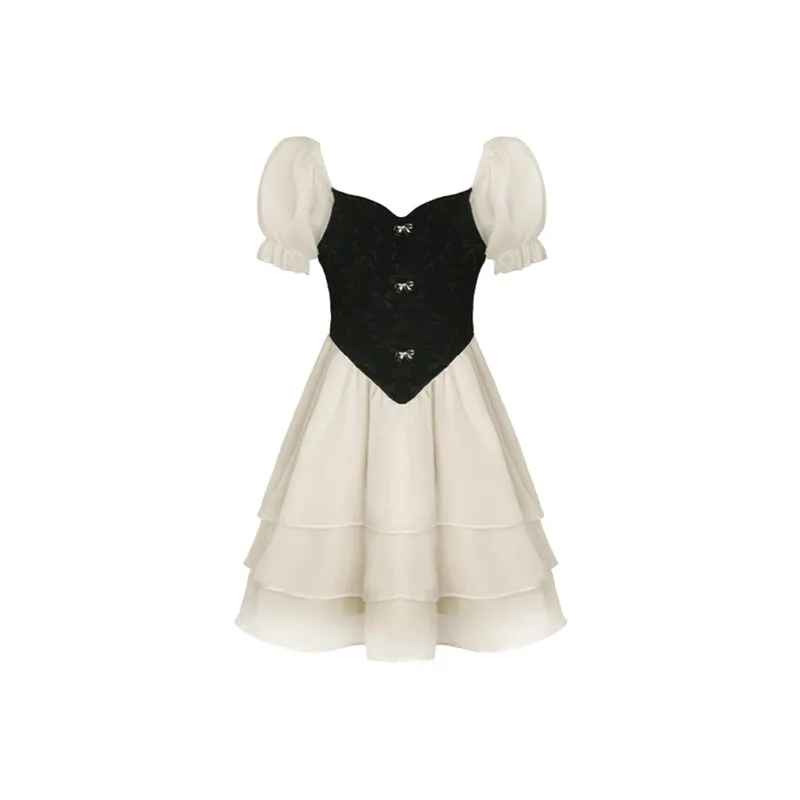 Mu Xiao Xin Short Sleeved Dress Women's-0