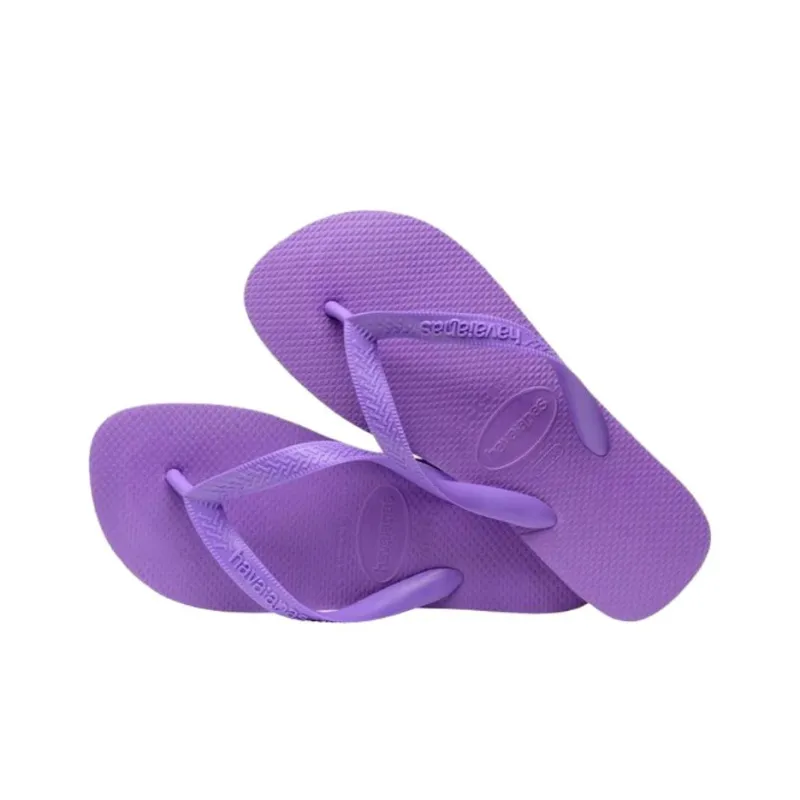 Havaianas Rubber Sole Abrasion Resistant Flip Flops Unisex Purple-4