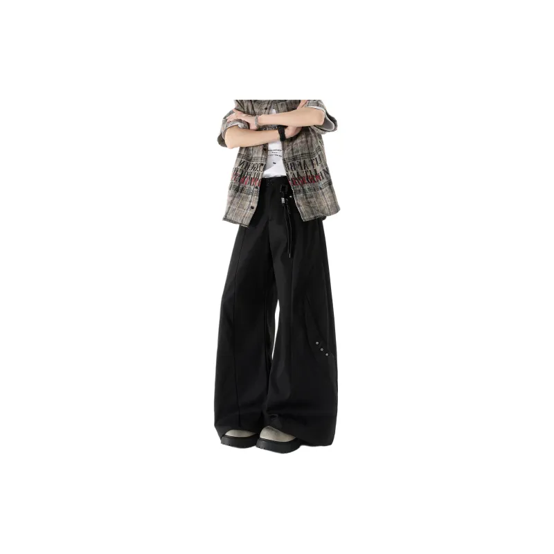 FA2LO Casual Pants Unisex Black-1