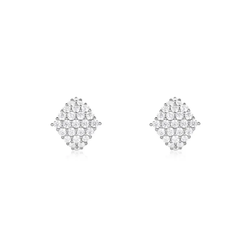 DODOGOGO Alloy S925 Sterling Silver Stud, Synthetic Cubic Zirconia Stud Earrings Women's-2