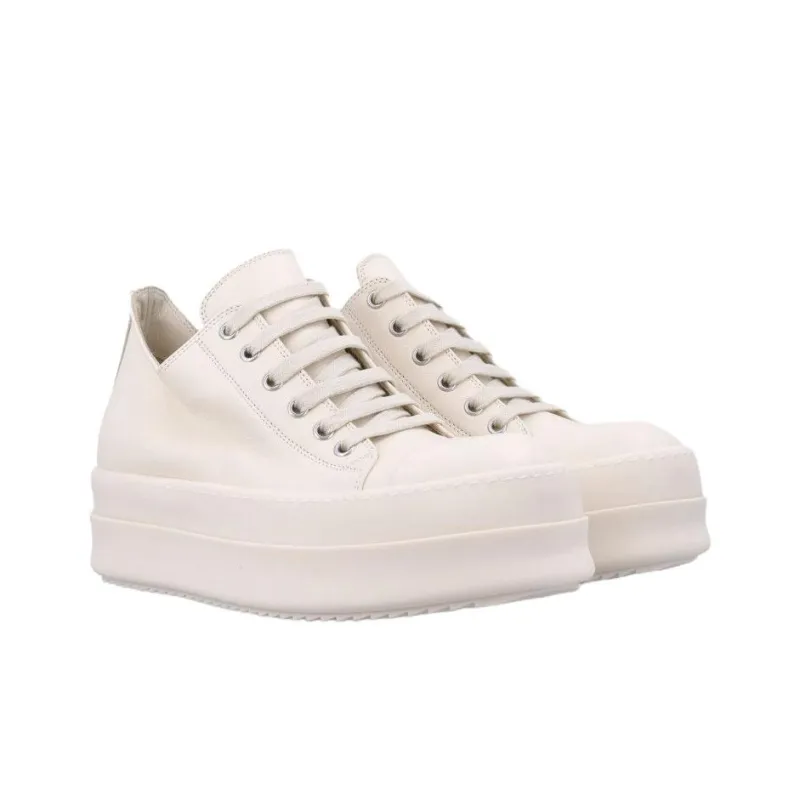 RICK OWENS/RO Low Top Skateboard Shoes Women's White-2