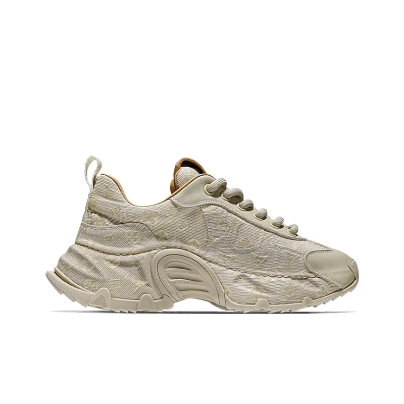 SALAXI Cushioning Abrasion Resistant Lightweight Height Increasing Mat Low Top Chunky Sneakers Unisex-7