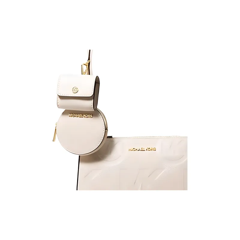 MICHAEL KORS Jet Set Leather Shoulder Bag, Crossbody Bag Women's Milk White-3