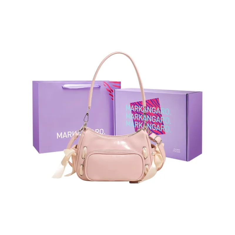 MARKANGARO PU Portable Underarm Shoulder Bag Women's Blue/Purple/Pink/Black/White-21