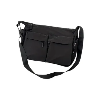 Techson Nylon Crossbody Bag Unisex Black