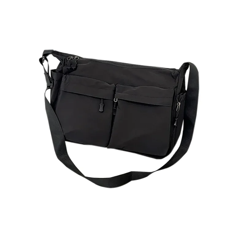 Techson Nylon Crossbody Bag Unisex Black-0