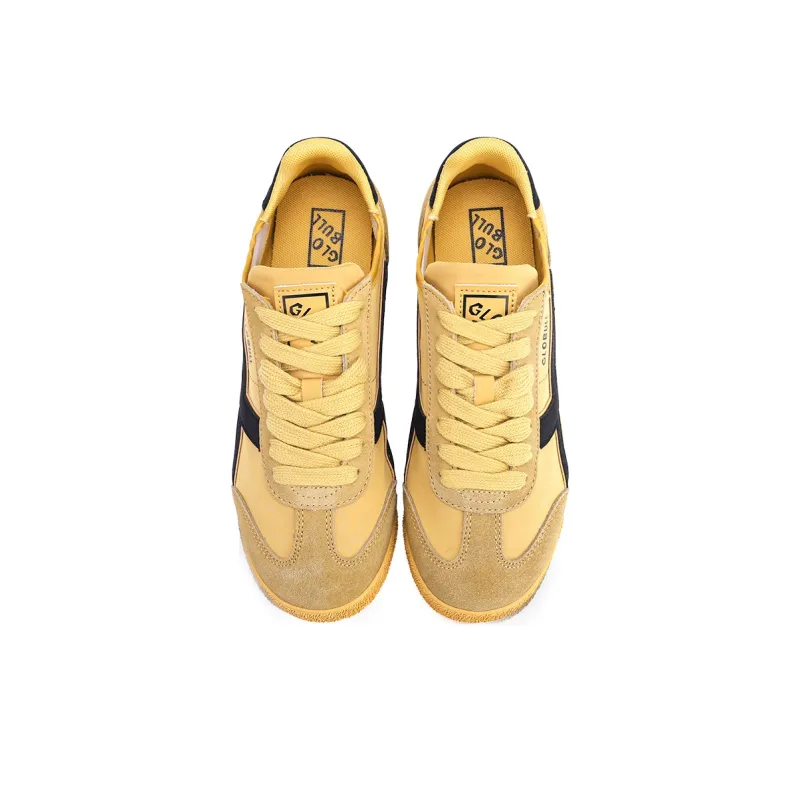 GLO BULL Cortez Shoes German Army Trainers Cushioning, Breathable, Lightweight Low Top Casual Shoes Men's Yellow Black-3