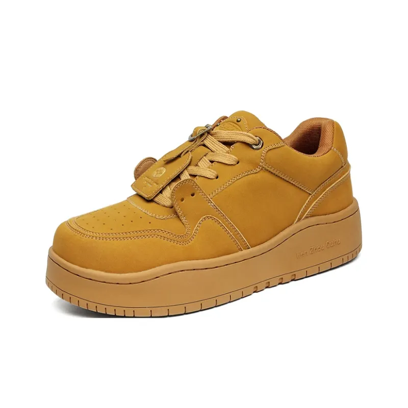 Lanza Low Top Skateboard Shoes Women's Yellow-1