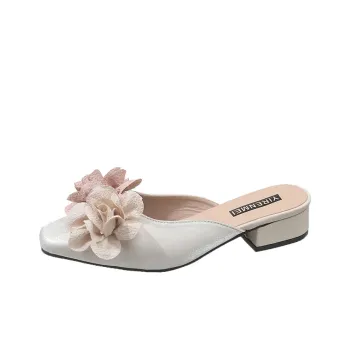 WUJI Rubber Sole Abrasion Resistant Slip Resistant Closed Toe Slippers Women's