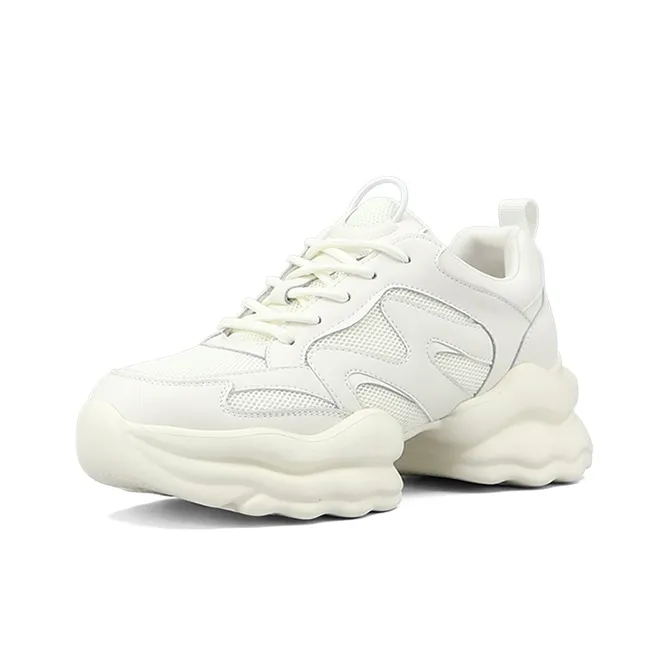 ZSBELLA Anti Slip And Wear Resistant Height Increasing Low Top Chunky Sneakers Women's-5