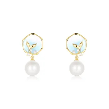 DODOGOGO S925 Silver Stud Earrings Women's