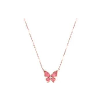 GRACE GIRL 925 Sterling Silver, Cultured Diamond Necklaces Women's