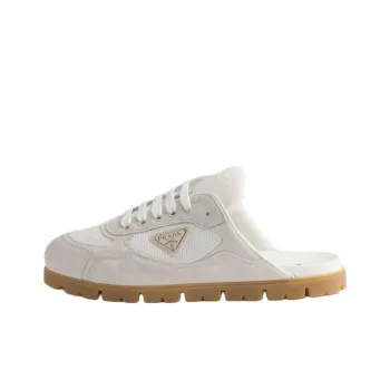 PRADA Slip Resistant Closed Toe Slippers Women's White