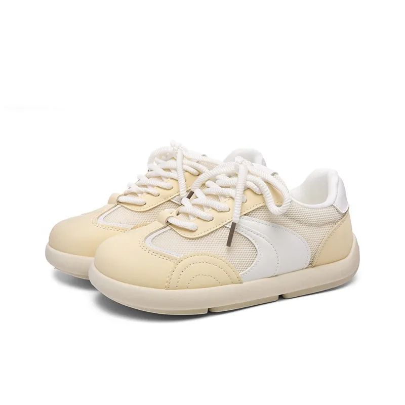 Ordifen Low Top Skateboard Shoes Women's Yellow-1