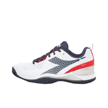 Diadora Anti Slip Wear Resistant Low Top Tennis Shoes Women's White