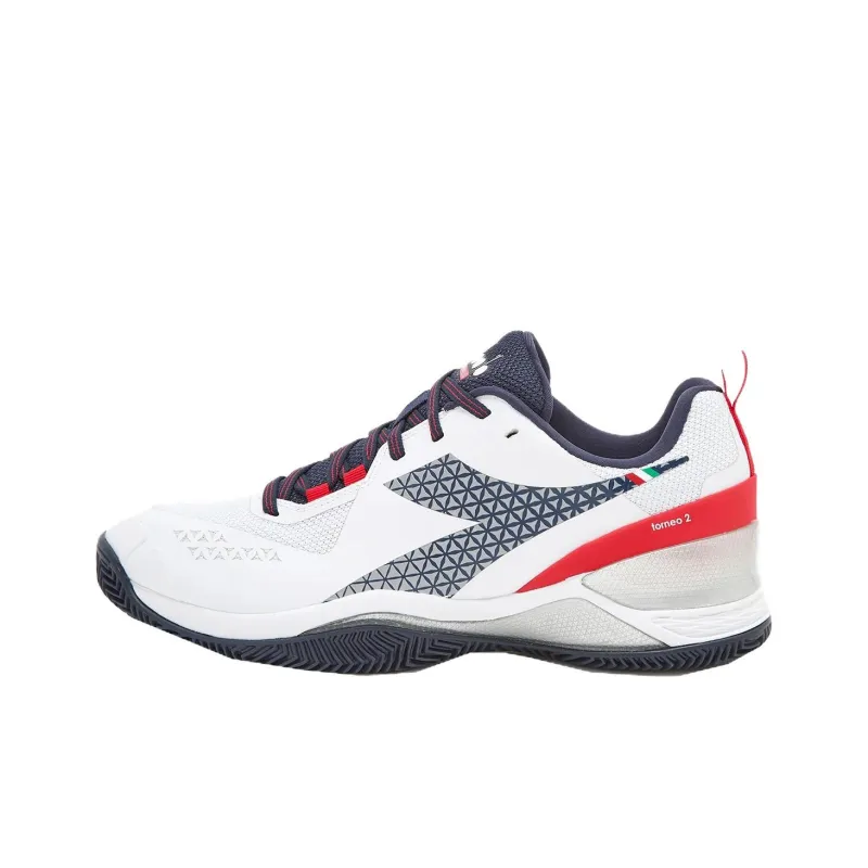Diadora Anti Slip Wear Resistant Low Top Tennis Shoes Women's White-0