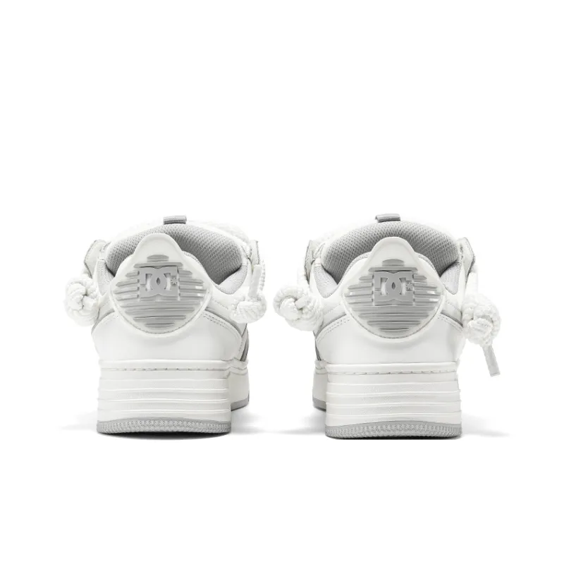 DC Shoes LNLAY CAS Low Top Skateboard Shoes Men's White Gray-3