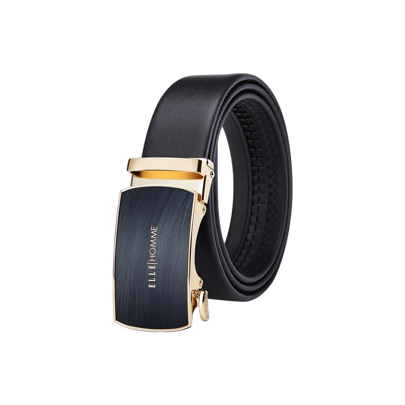 ELLE HOMME Cow Leather Belts Men's Width 3.5cm-0