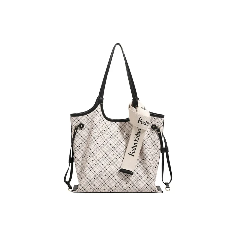 H YXIANG Microfiber Synthetic Leather Tote Bag, Shoulder Bag Women's Ecru-0