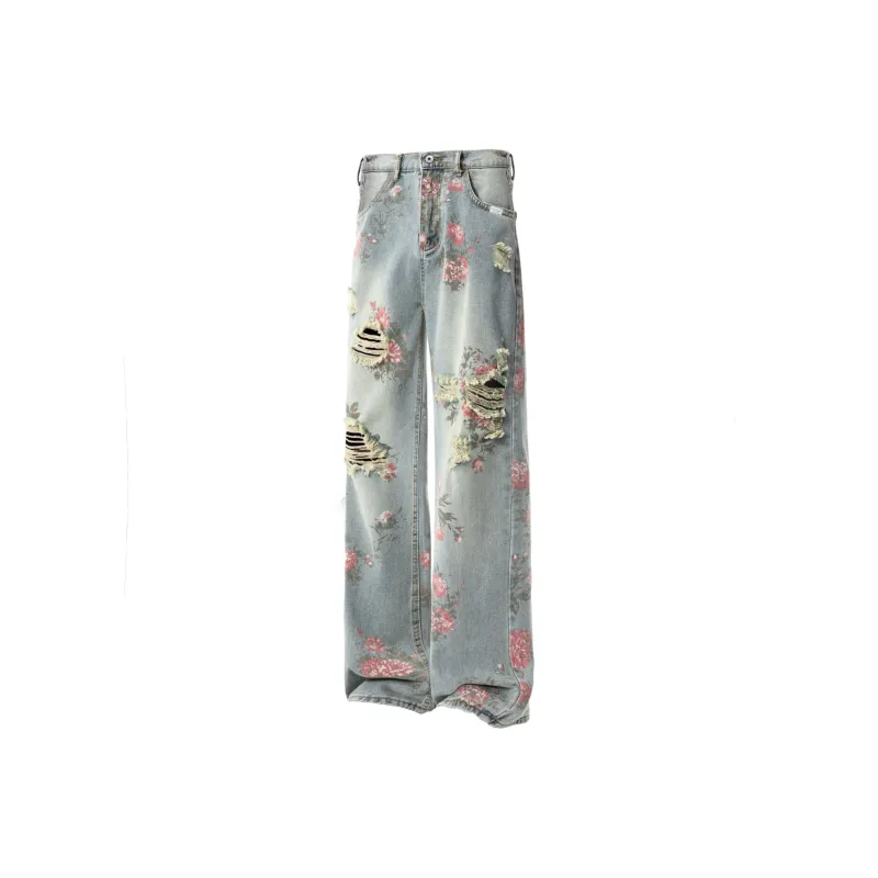 HOKLV Jeans Unisex Blue-0