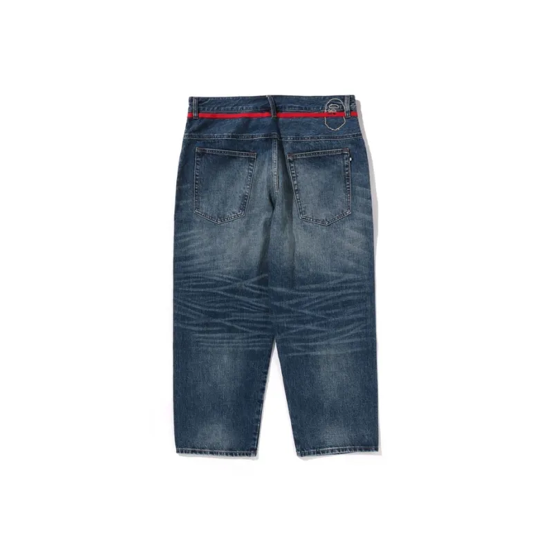Bape Taper Front Denim Pants-1