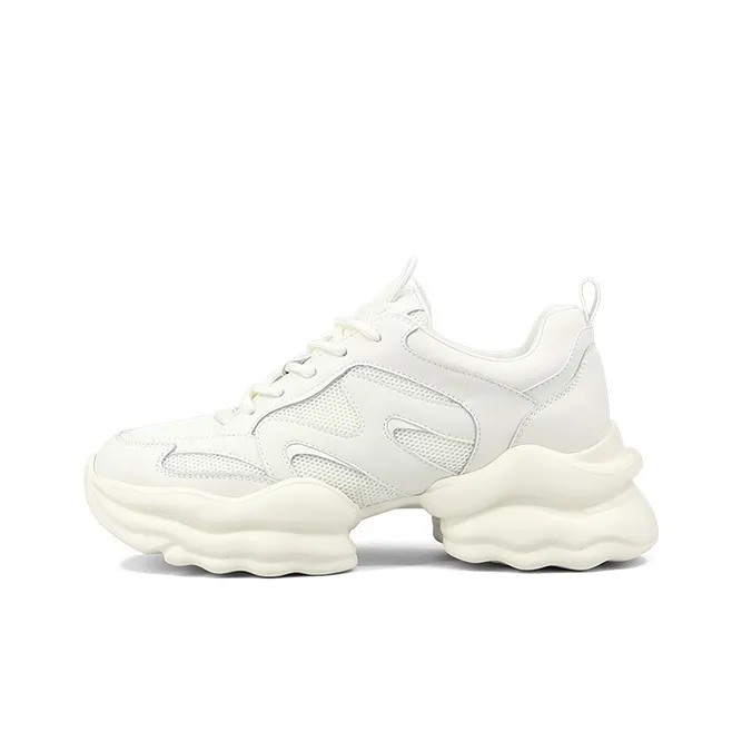 ZSBELLA Anti Slip And Wear Resistant Height Increasing Low Top Chunky Sneakers Women's-4
