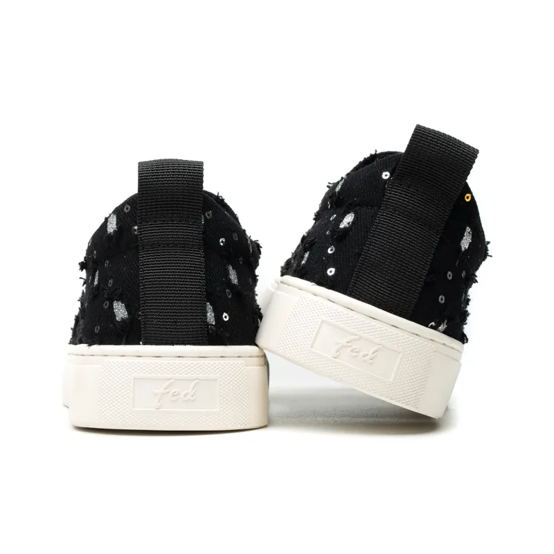 FED Low Top Casual Shoes Men's Black-5