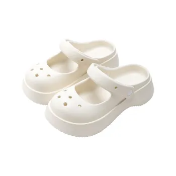 MINISO Princess Style Platform Clogs Summer Girlish Heart Instagram Style Home Indoor Abrasion Resistant Commute