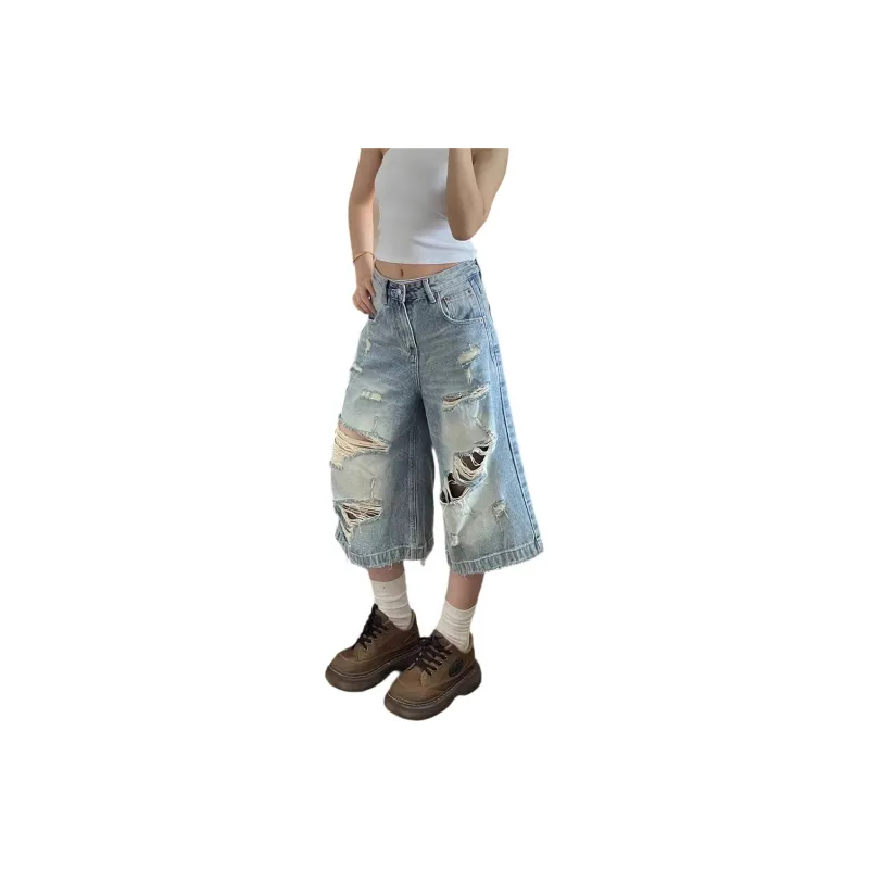 Weles Denim Shorts Unisex Blue-1