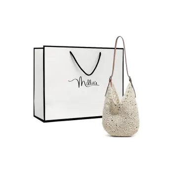 MILLIE'S Fabric Shoulder Bag Regular Women's Ecru