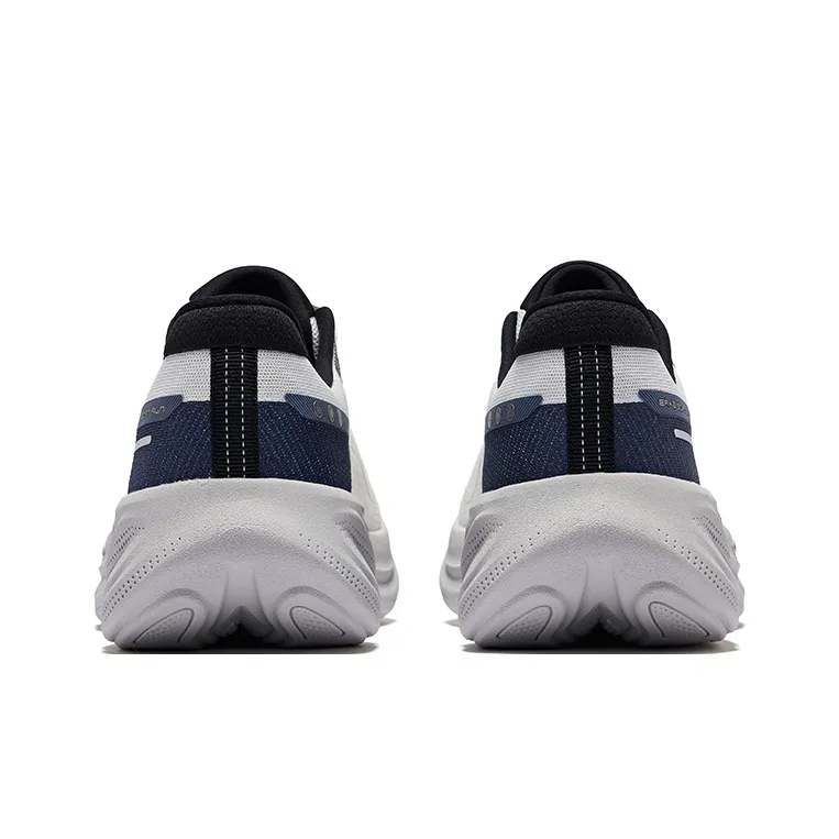 Erke Rebound And Breathable Low Top Running Shoes Men's Microcrystal White Fjord Blue-3
