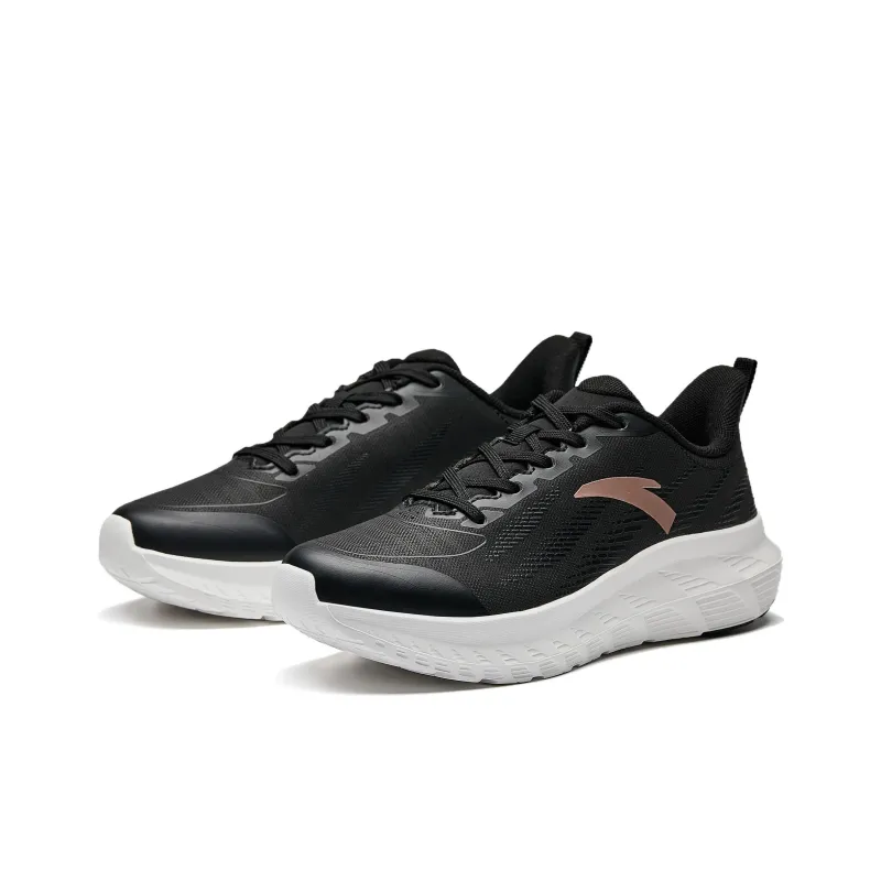 Anta Anti Slip Wear Resistant Low Top Casual Running Shoes Women's Black-2