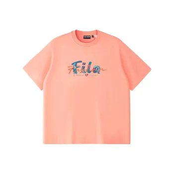 FILA FUSION FOBFUSION LIFE SS25 T Shirt Unisex Soft Orange Red