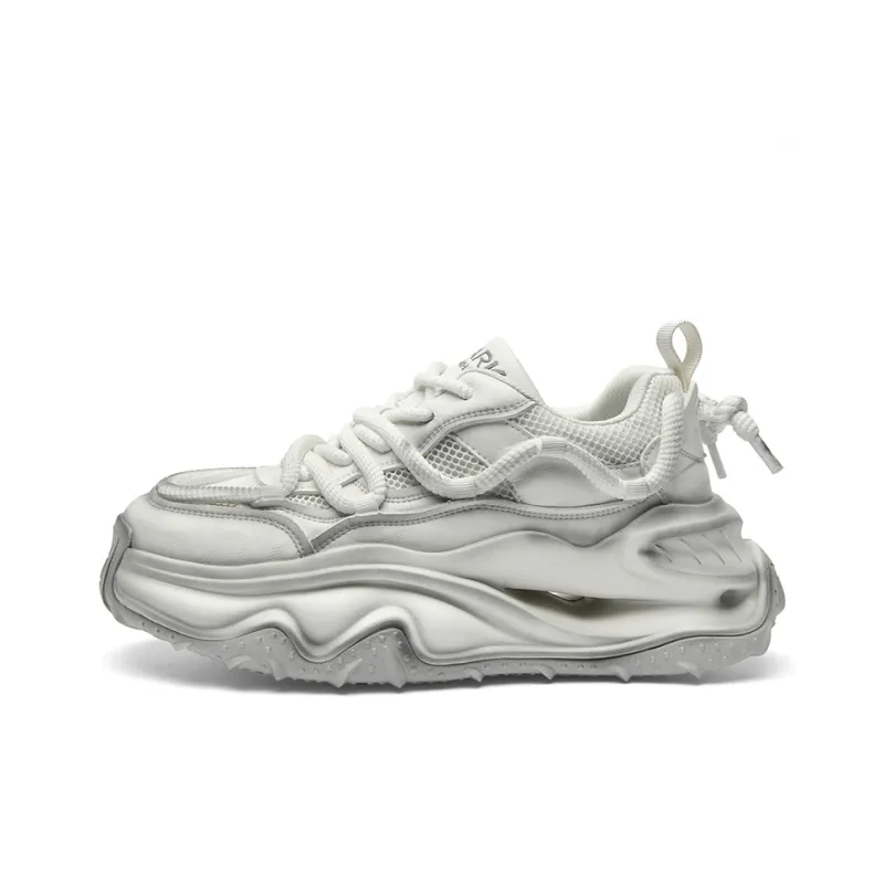 FAIRWHALE Anti Slip Wear Resistant Low Top Chunky Sneakers Men's Glacier Gray-0