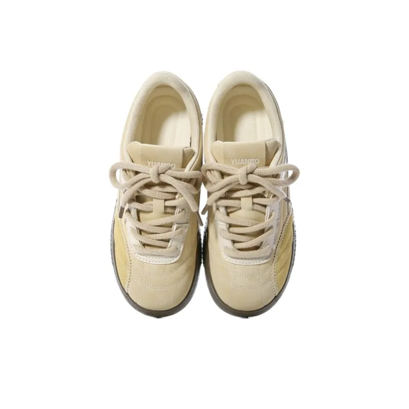 The New Age Family Low Top Skateboard Shoes Women's Light Yellow-2