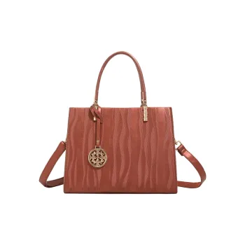 H YXIANG Microfiber Synthetic Leather Shoulder Bag, Crossbody Bag, Handbag Women's Brown Red