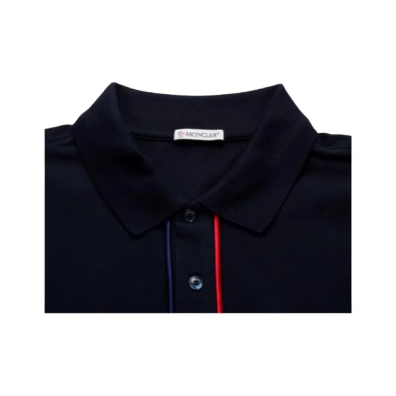 Moncler Tricolour Cotton piqué Polo Shirt-2